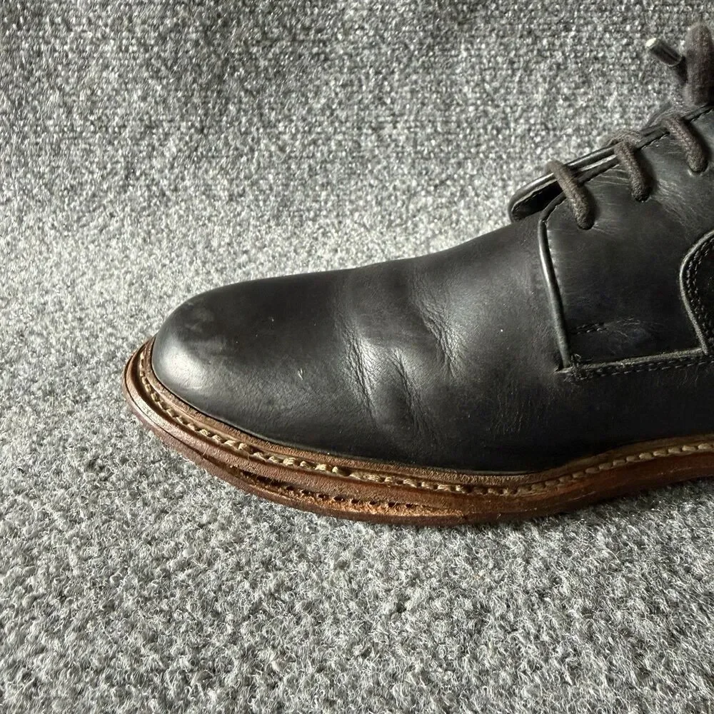 Wolverine 1000 Mile Men's Black Leather Derby Dress Shoes Round Toe 10D DW40297